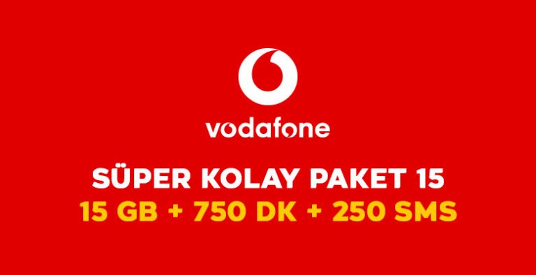 Vodafone S per Kolay Paket 15 15 GB 750 DK 250 SMS vodafone-s-per-kolay-paket-15-15-gb-750-dk-250-sms